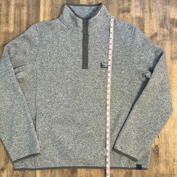 L.L.Bean Sweater Fleece Pullover Slightly Fitted Gray 298050 Men’s Large Regular - Picture 8 of 10